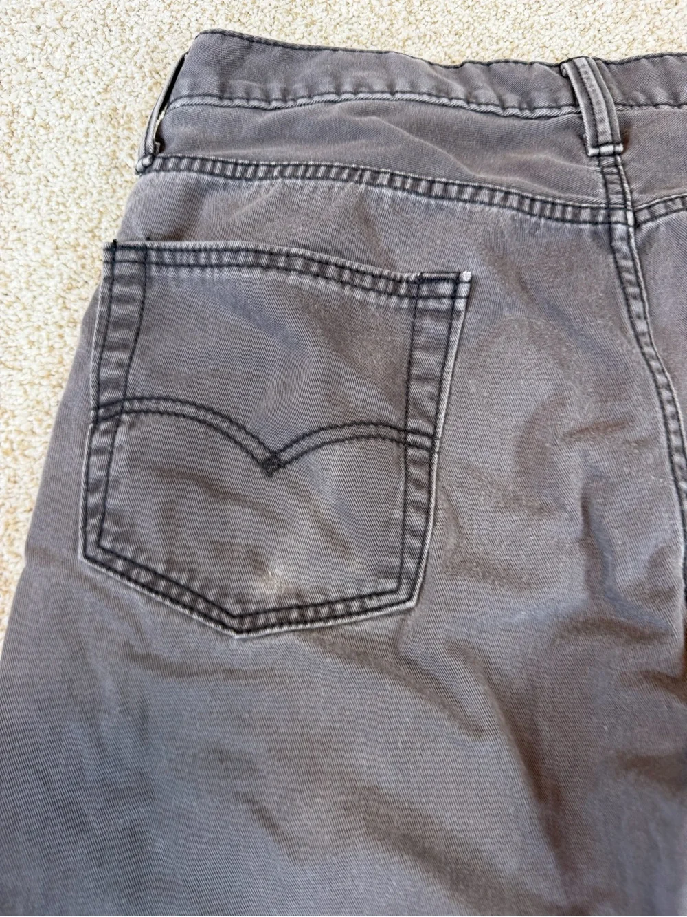 Levi’s 514 Men’s 32x30 Charcoal Gray Twill Pants Straight Fit 100% Cotton